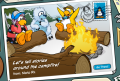 The Campfire Story postcard.