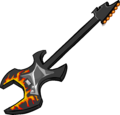 Six-string Axe After completing the music in the Rock Stage.