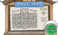 The map for the maze in Ski Village.