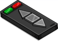 The Jumbo Remote oriented towards right.