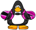 The Electric Pink Snowboard on a player card.