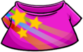 Pink T-shirt with yellow stars