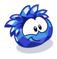 A Blue Crystal Puffle in the Merry Walrus Parade.