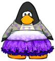 The Snowy Sky Dress on a player card.