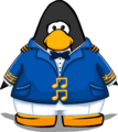 The Cruise Captain Jacket on a player card.