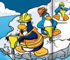 Construction Workers trying to tip the Iceberg.