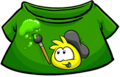 Green T-shirt with a Yellow Puffle