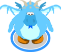 The Blue Dragon Costume in-game.