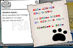 A secret message from Herbert in the Club Penguin Times.