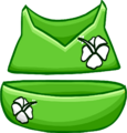 Green Flower Bikini