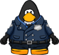The Police Gear on a player card.