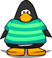 The Aqua Striped T-Shirt on a player card.