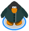 The Kind of a Big Teal Coat in-game.