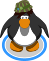 The Brown Stripe Fedora in-game.