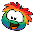 #240: Rainbow Puffle Mar. 20 – Apr. 4, 2013 Beach