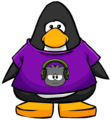 The Dubstep Puffle T-Shirt on a player card.