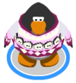 The White Puffle Pullover in-game.