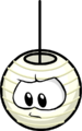 The Grumpy Lantern as a white puffle.
