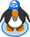 The Aqua Hipster Hat in-game.