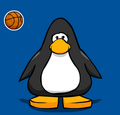 The Basketball pin on a player card.