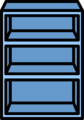 Blue Bookshelf
