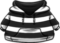 Black Hoodie with white stripes
