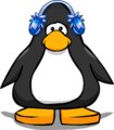 The Crystal Puffle Earmuffs on a player card.