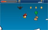 A red penguin playing Jet Pack Adventure.