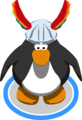 The Rainbow Winged Helm in-game.