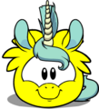 A Yellow Unicorn Puffle In Game