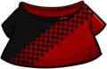 Red T-shirt with black dots