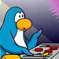 A penguin operating the Switchbox 3000.