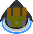 The Supply Bag seen by the back of a penguin in-game.