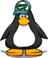 The Aqua Hipster Hat on a player card.