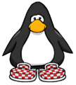 The Red Checkered Shoes on a player card.