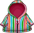 Pink Striped Raincoat