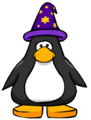 The Purple Wizard Hat on a player card.
