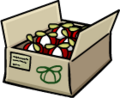 A box of red propeller caps