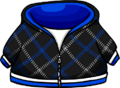 Blue Crosshatch Sweater