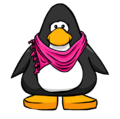 The Pink Designer Scarf on a player card.