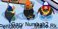 Me, Penbloee and Mario in Mario's igloo.