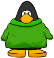 The Green Turtleneck on a player card.