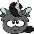 A Black Unicorn Puffle In Game