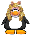The Miss Piggy Head on a player card.