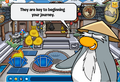 Sensei showing a player the Amulet.