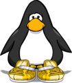 The Gold Sneakers on a player card.