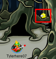 A wild Yellow Puffle in the Forest. (Halloween Party 2007)