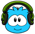 The Headphones seen on a puffle card.