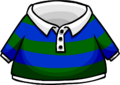Green Striped Rugby Shirt