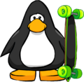 The Neon Green Longboard on a player card.